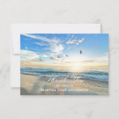 Beileid DANKEN SIE Gedenkstätte Sunset Ocean Beach Dankeskarte (Vorderseite)