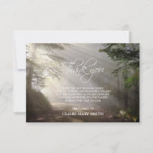 Beileid DANKEN SIE Gedenkwald Sun FOTO Dankeskarte (Vorderseite)