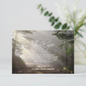 Beileid DANKEN SIE Gedenkwald Sun FOTO Dankeskarte (Stehend Vorderseite)