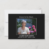 Beileid DANKEN SIE Gedenkwald Sun FOTO Dankeskarte (Rückseite)