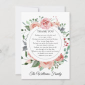 Beileid Dankeschön an das FOTO "Watercolor Floral Dankeskarte (Vorderseite)