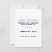 Beileid Dankeschön an Memorial Ocean Sunset Beach Dankeskarte (Rückseite)