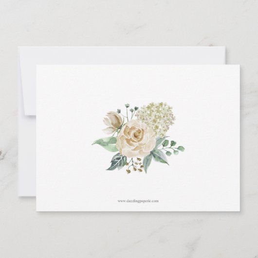 Beileid Dankeschön an Memorial White Greenerity Wr Dankeskarte (Rückseite)