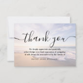 Beileid Dankeschön Beach Ocean Beerdigung Dankeskarte (Vorderseite)