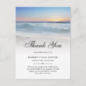 Beileid Dankeschön Beach Ocean Beerdigung Postkarte (Vorderseite)