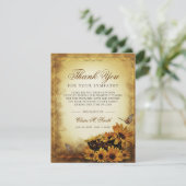 Beileid Dankeschön Blumenblüten Butterfly Dankeskarte (Stehend Vorderseite)