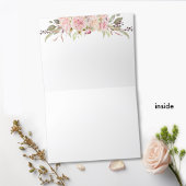 Beileid Dankeschön Foto Note, Rosa Blumenbeerdigun Dankeskarte