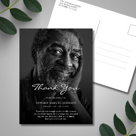 Beileid Dankeschön für das Foto der Beerdigung Postkarte