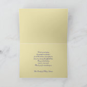 Beileid Dankeschön Karte — Klassische Marine (Innenseite)