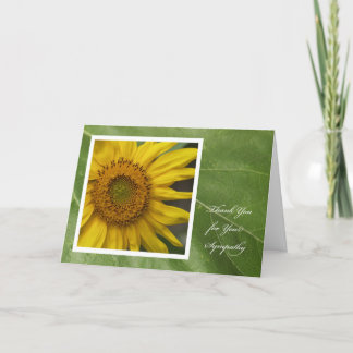 Beileid Dankeschön-Karte — Sonnenblume Danke