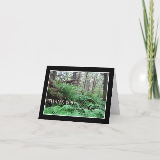 Beileid Dankeschön Karte — Wald (Vorderseite)
