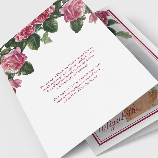 Beileid Dankeschön Karten Pink Tee Rose