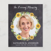 Beileid Dankeschön Karten Sonnenblumen Foto Beerdi (Vorderseite)