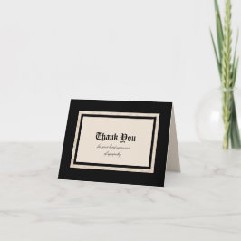 Beileid Dankeschön Note Card — Klassisches Design Dankeskarte