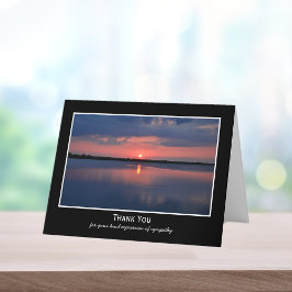 Beileid Dankeschön Note Card — Schöner Sonnenunter Dankeskarte