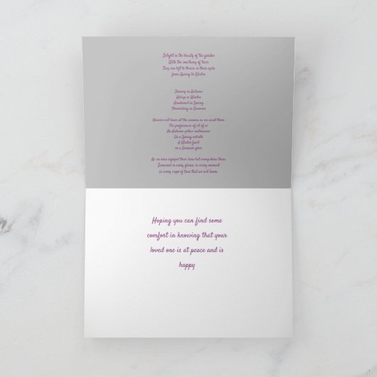 Beileid Dankeskarte (Innenseite)