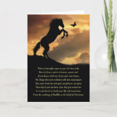 Beileid, das den Verlust eines geliebten Pferdes e Karte (Vorderseite)