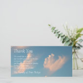 Beileid der Gesichts-Wolken-2 danken Ihnen Dankeskarte (Stehend Vorderseite)