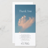 Beileid der Gesichts-Wolken-3 danken Ihnen Dankeskarte (Vorne/Hinten)