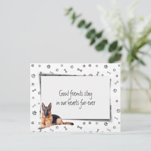 Beileid der Hirten Postkarte (Stehend Vorderseite)