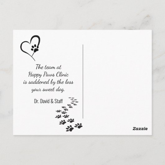 Beileid der Hirten Postkarte (Rückseite)