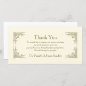 Beileid der Kunst-Deko-Art-1 danken Ihnen Dankeskarte (Vorne/Hinten)