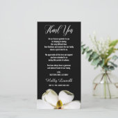 Beileid der Magnolien-Blumenblatt-| danken Ihnen Dankeskarte (Stehend Vorderseite)