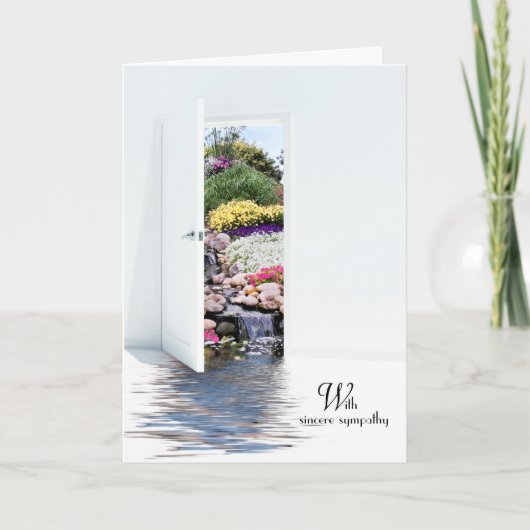 Beileid der offenen Gartenterrasse Karte (Vorderseite)