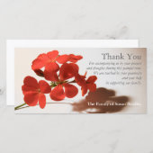 Beileid der Pelargonie-1 danken Ihnen Foto-Karte Dankeskarte (Vorne/Hinten)