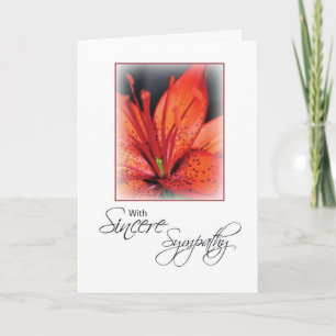 Beileid der roten Blume Karte