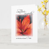 Beileid der roten Blume Karte (Gelbe Blume)