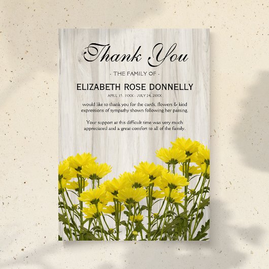 Beileid der rustikalen Dankbarkeit Dankeskarte