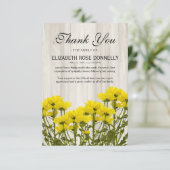 Beileid der rustikalen Dankbarkeit Dankeskarte (Stehend Vorderseite)