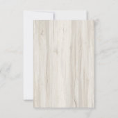 Beileid der rustikalen Dankbarkeit Dankeskarte (Rückseite)