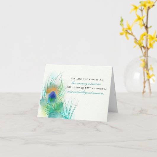 Beileid der Wasserfarbenfeder Karte (Gelbe Blume)