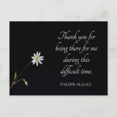 Beileid der weißen Blume Postkarte (Vorderseite)