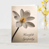 Beileid der weißen Wildblume Karte (Gelbe Blume)