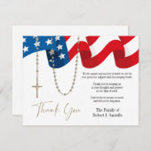 Beileid des Beileids der amerikanischen Flagge Dankeskarte (Vorne/Hinten)