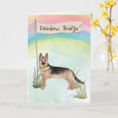 Beileid des Hirten über der Regenbogenbrücke Karte (Gelbe Blume)