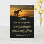 Beileid des Pferdes Verlust des Individuellen Name Karte (Gelbe Blume)