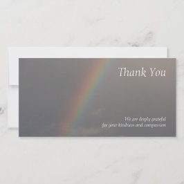 Beileid des Regenbogen-2 danken Ihnen Foto-Karte Dankeskarte
