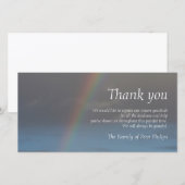 Beileid des Regenbogen-2 danken Ihnen Foto-Karte Dankeskarte (Vorne/Hinten)