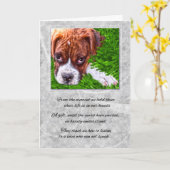 Beileid des Tieres Verlust eines Dog Boxers mit St Karte (Gelbe Blume)