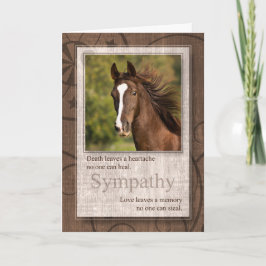 Beileid des Tieres Verlust eines Westerns Brown Karte