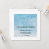 Beileid Die, die wir Liebe nicht weggehen Karte (Vorderseite/Rückseite Beispiel)