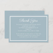 Beileid Dusty Blue Simple Funeral Vielen Dank Einladung (Vorne/Hinten)