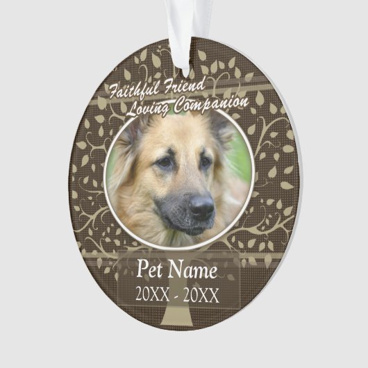 Beileid eines feinen Freundes Ornament (Vorderseite)