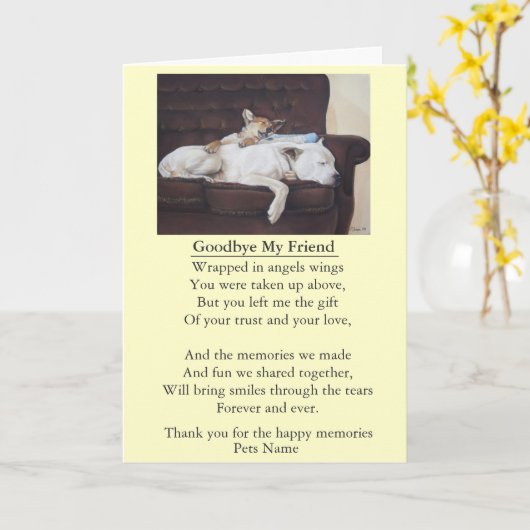 Beileid eines Freundes Karte (Gelbe Blume)