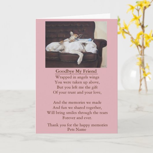 Beileid eines Freundes Karte (Gelbe Blume)