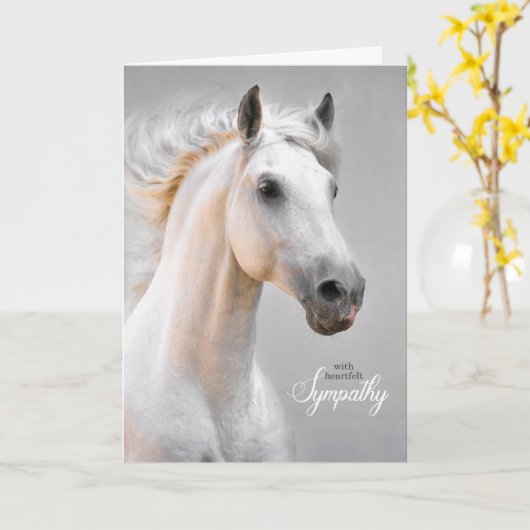 Beileid eines Pferdes Karte (Gelbe Blume)